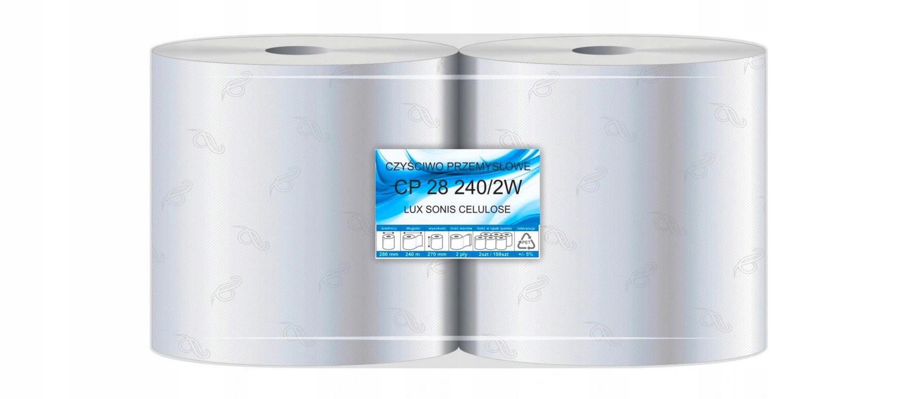 Чистящее бумажное полотенце 2X240M белое