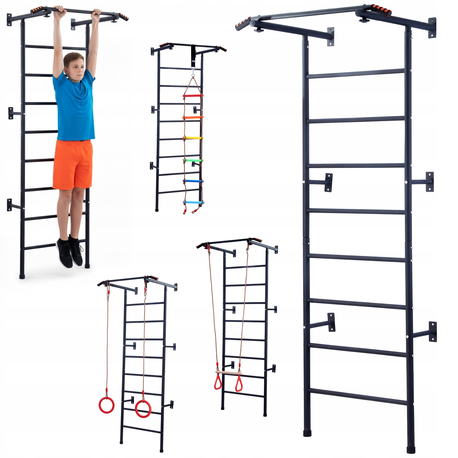 Gymnastický Žebřík pro cvičení Sada příslušenství pro dospělé děti Hrazda