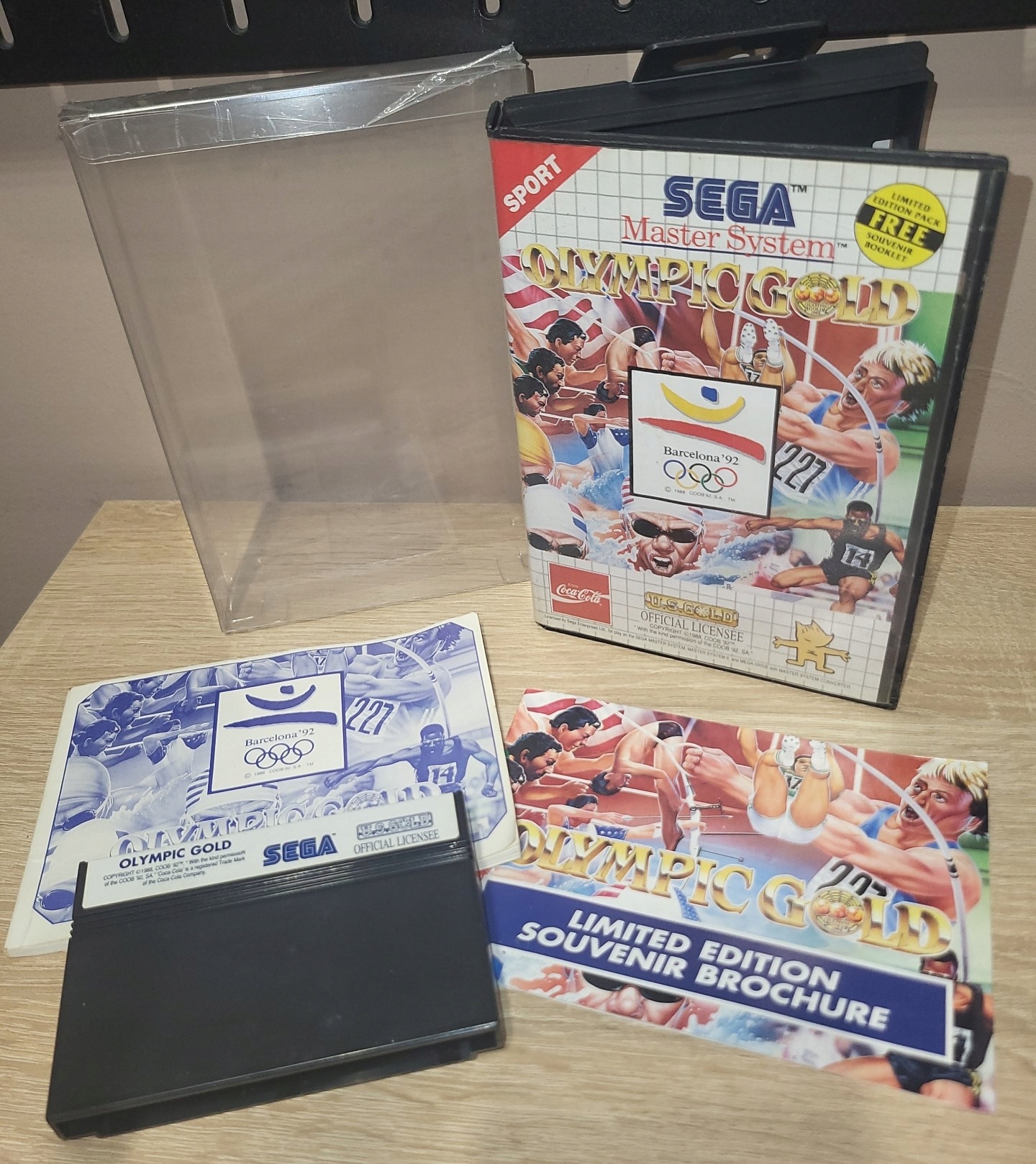 OLYMPIC GOLD BARCELONA '92 1992 - SEGA MASTER SYSTEM SMS KOMPLET +PROTEKTOR
