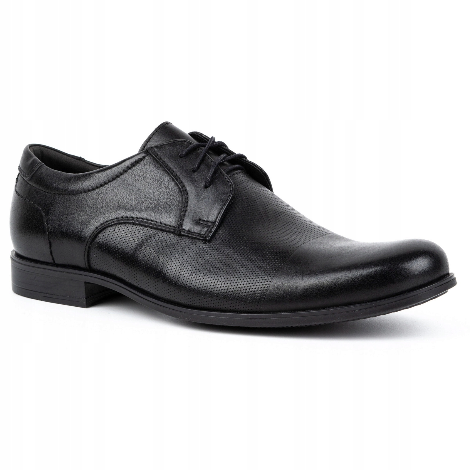 Pánské společenské boty elegantní kožené šněrovací 344KAM černé 43