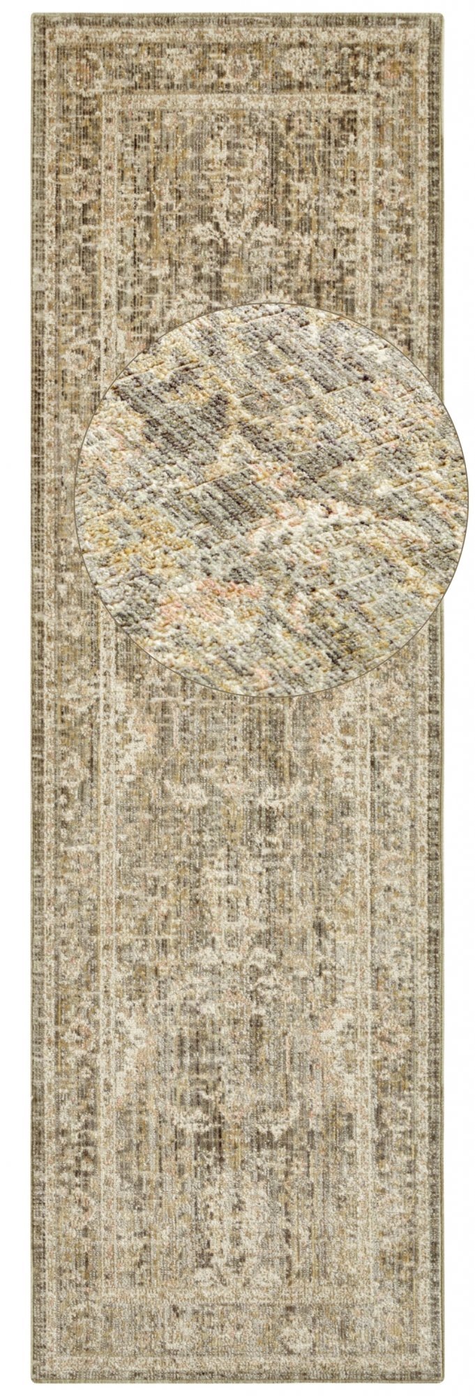 Koberec Běhoun 80x200 cm do chodby-předsíně orientální béžovo krémový měkký
