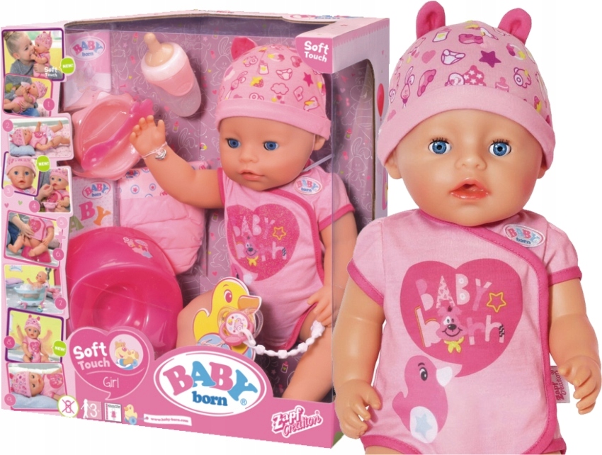 BABY BORN НОВАЯ КУКЛА ИНТЕРАКТИВНАЯ SOFT GIRL 824368