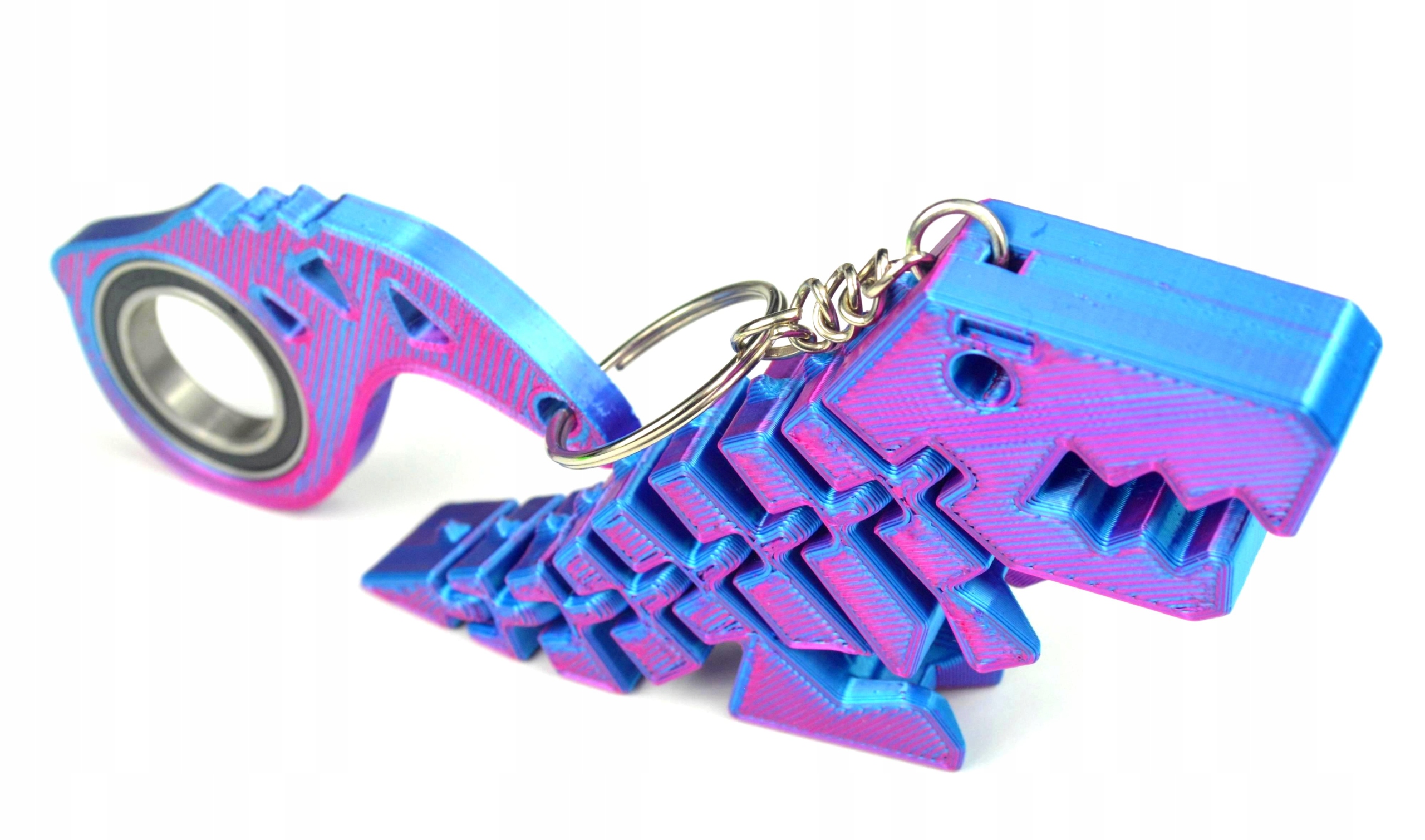 Keyrambit Zestaw KEYSPINNER Brelok + Flexi Rex Dino TikTok Kolor PINK FLUO Rodzaj Fidget Spinner