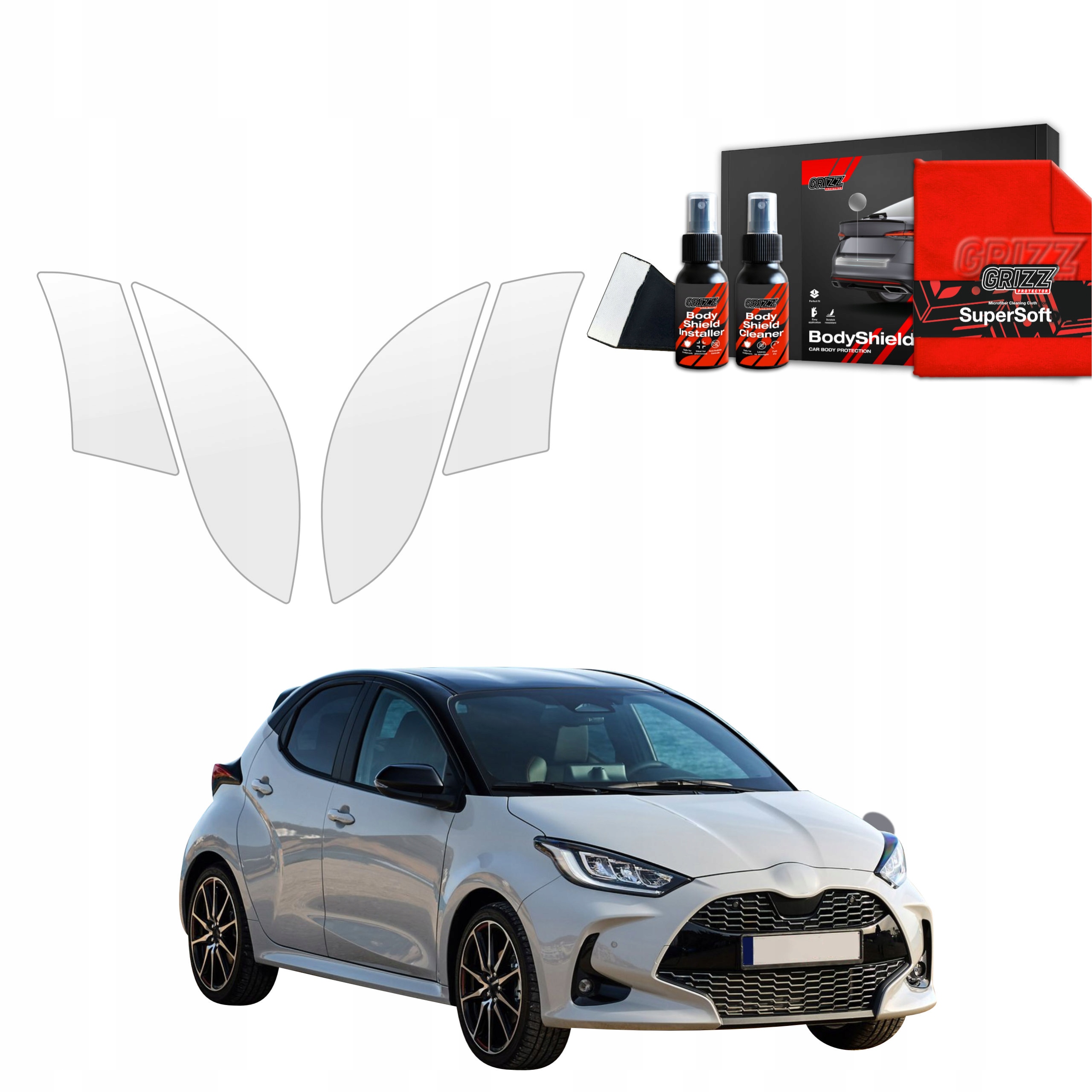 4v1 Fólie Ppf dýha na kola pro Toyota Yaris Hev (2020-2025)