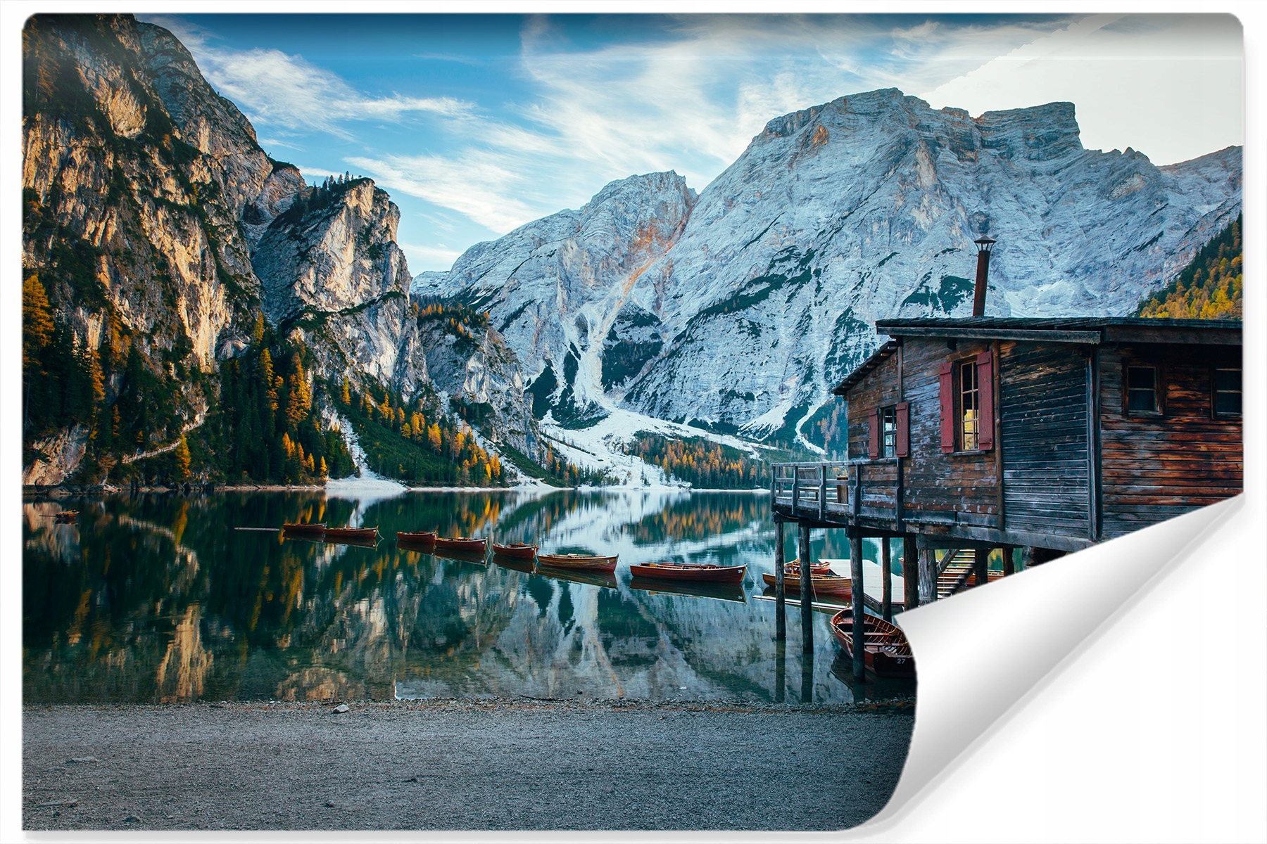 

Fototapeta Do Salonu Jezioro Góry Chata 3D 368x254