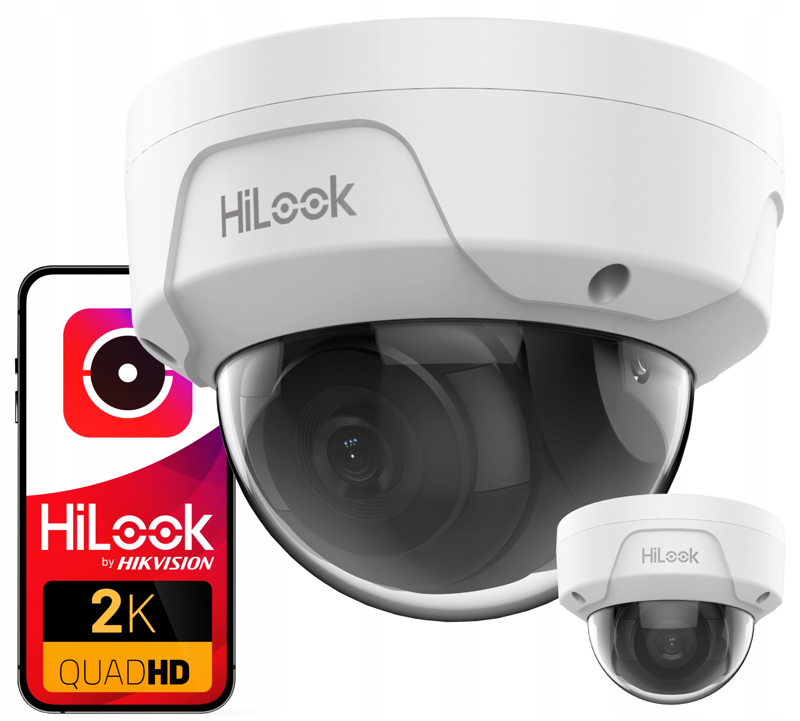 4MPx Ip kamera odolná proti vandalismu IPC-D140HA HiLook Hikvision PoE Detekce Ai