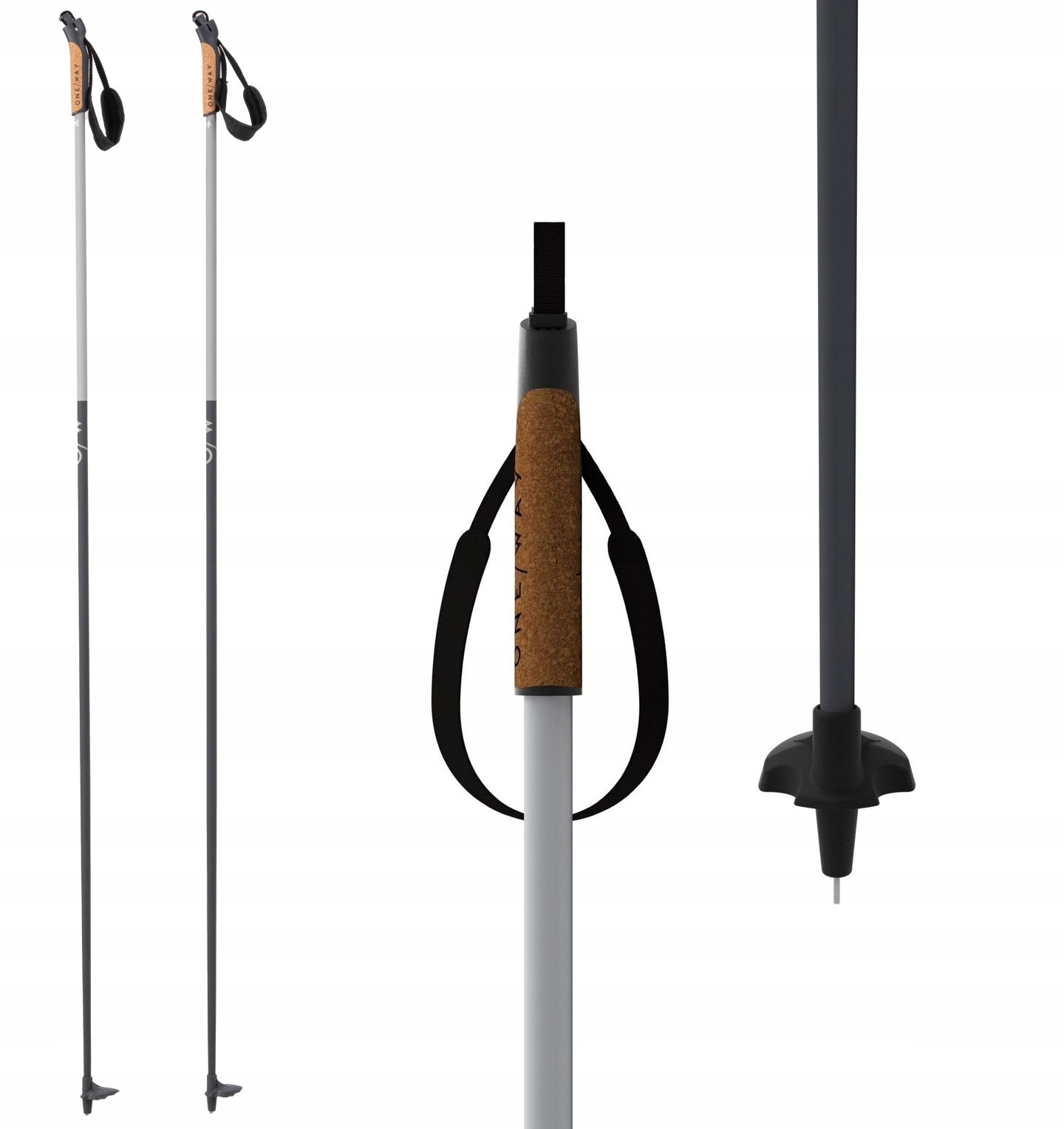 Kije Kijki biegowe XC One Way Diamond 3 black grey 140cm