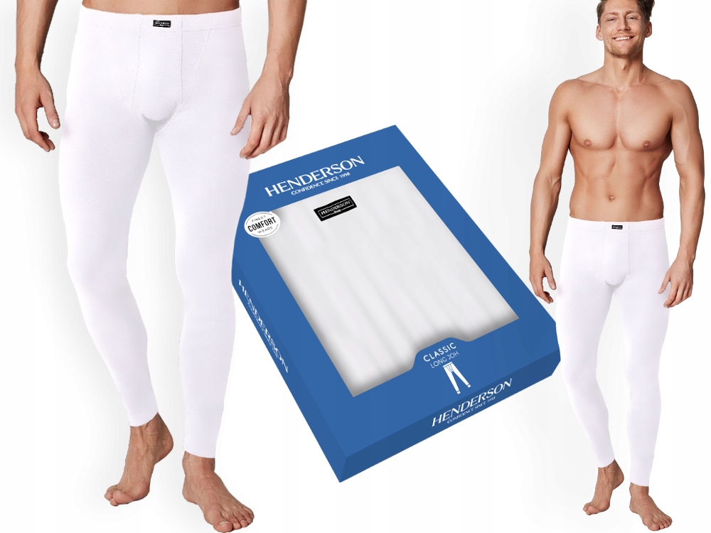 KALESONY MĘSKIE BAWEŁNIANE HENDERSON białe M