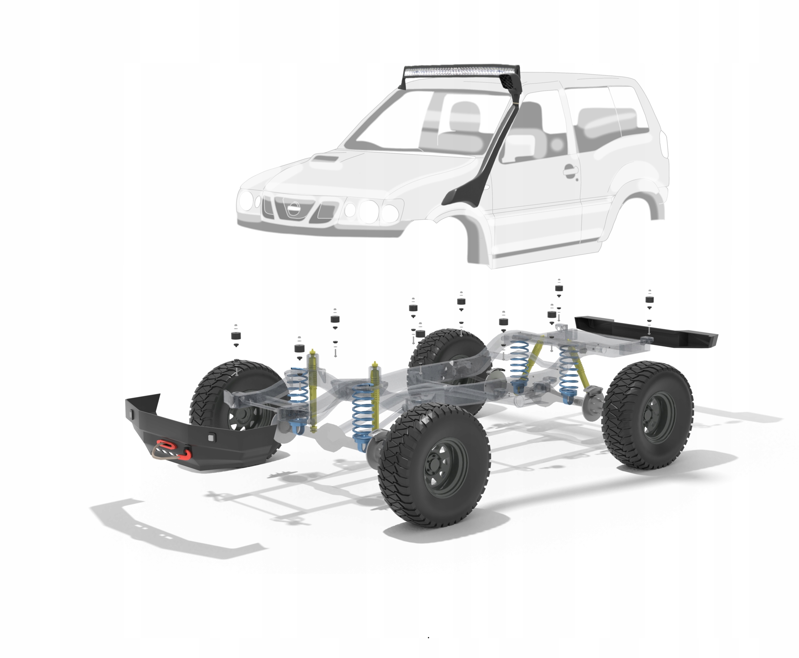 

Nissan Terrano 3D 93–03r Body Lift Karoserii +50mm