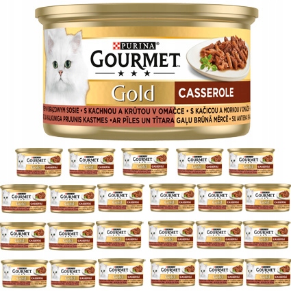 Levně Gourmet Gold s kachnou a krůtím masem v omáčce 24x85 g