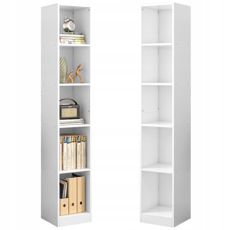 Biely Regál Stojaci Na Knihy, Vysoký Zakladač, Kancelária, Salon Loft 182 CM