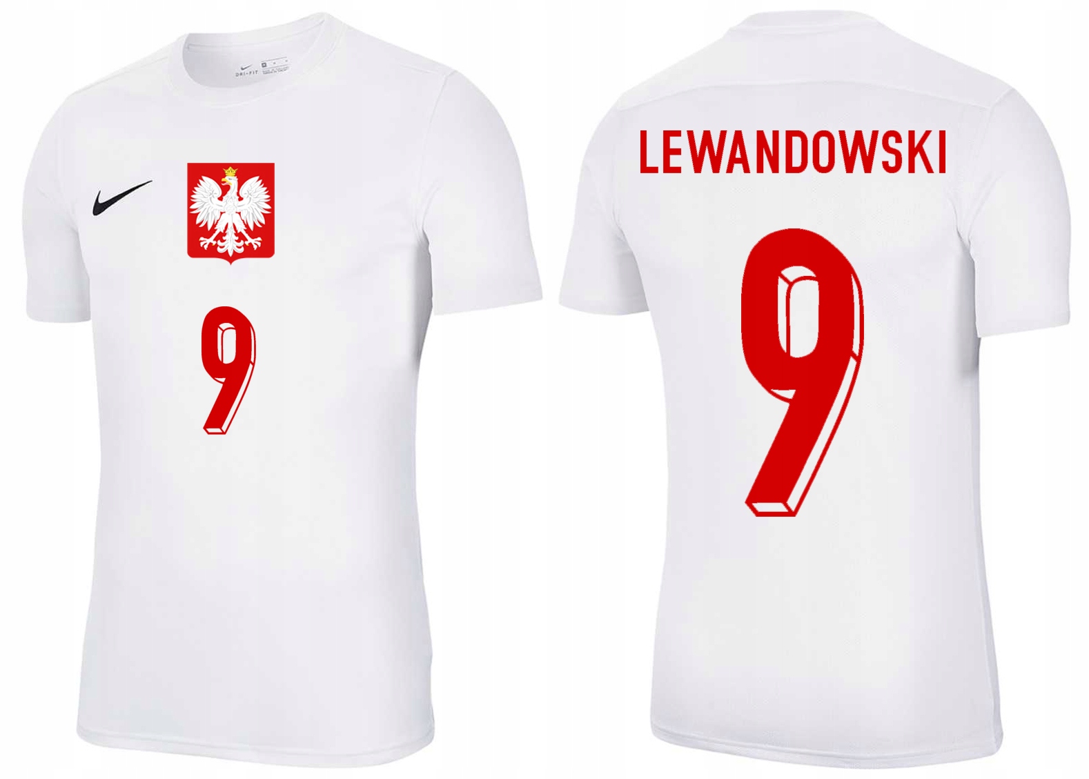 KOSZULKA NIKE POLSKA LEWANDOWSKI 2024 ME r.M