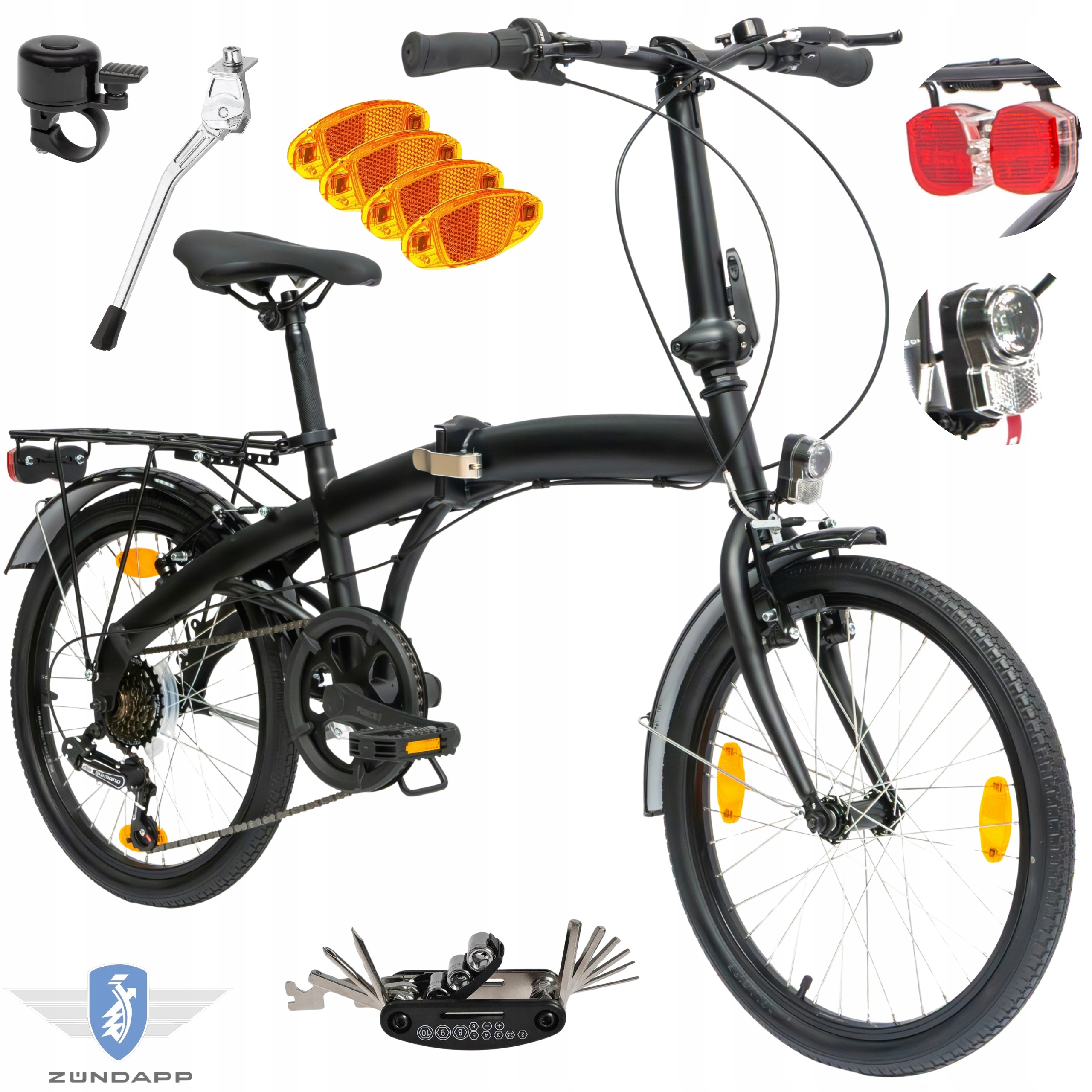 Skládací městské kolo 20 Revo pánské dámské skládací zvonek osvětlení