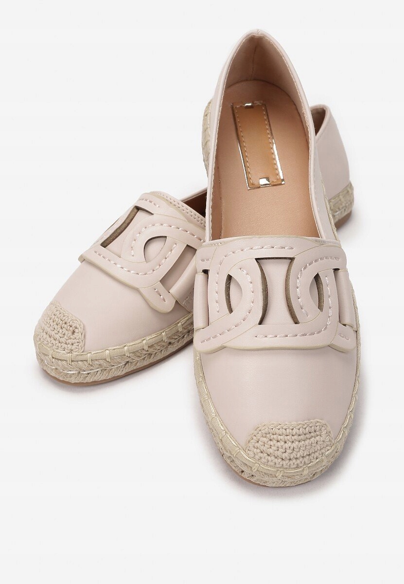 

Beżowe Espadryle Damskie Chanelki Ekoskóra 37