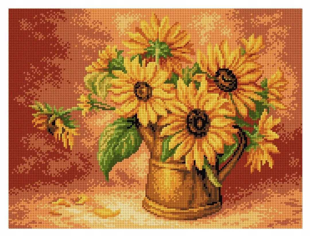 Vyšívací sada 30x40cm, Slunečnice 8020 Ariadna, Vyšivka