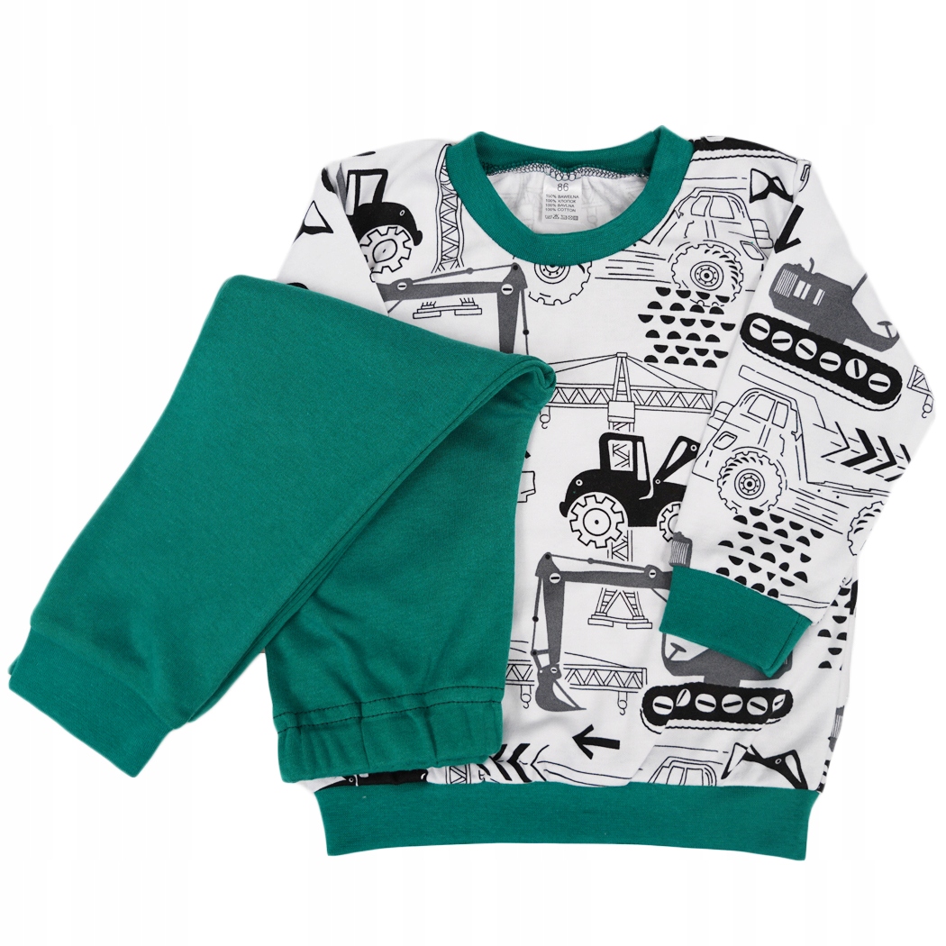 

Piżama koparki długi rękaw r.98 butelkowa 386b