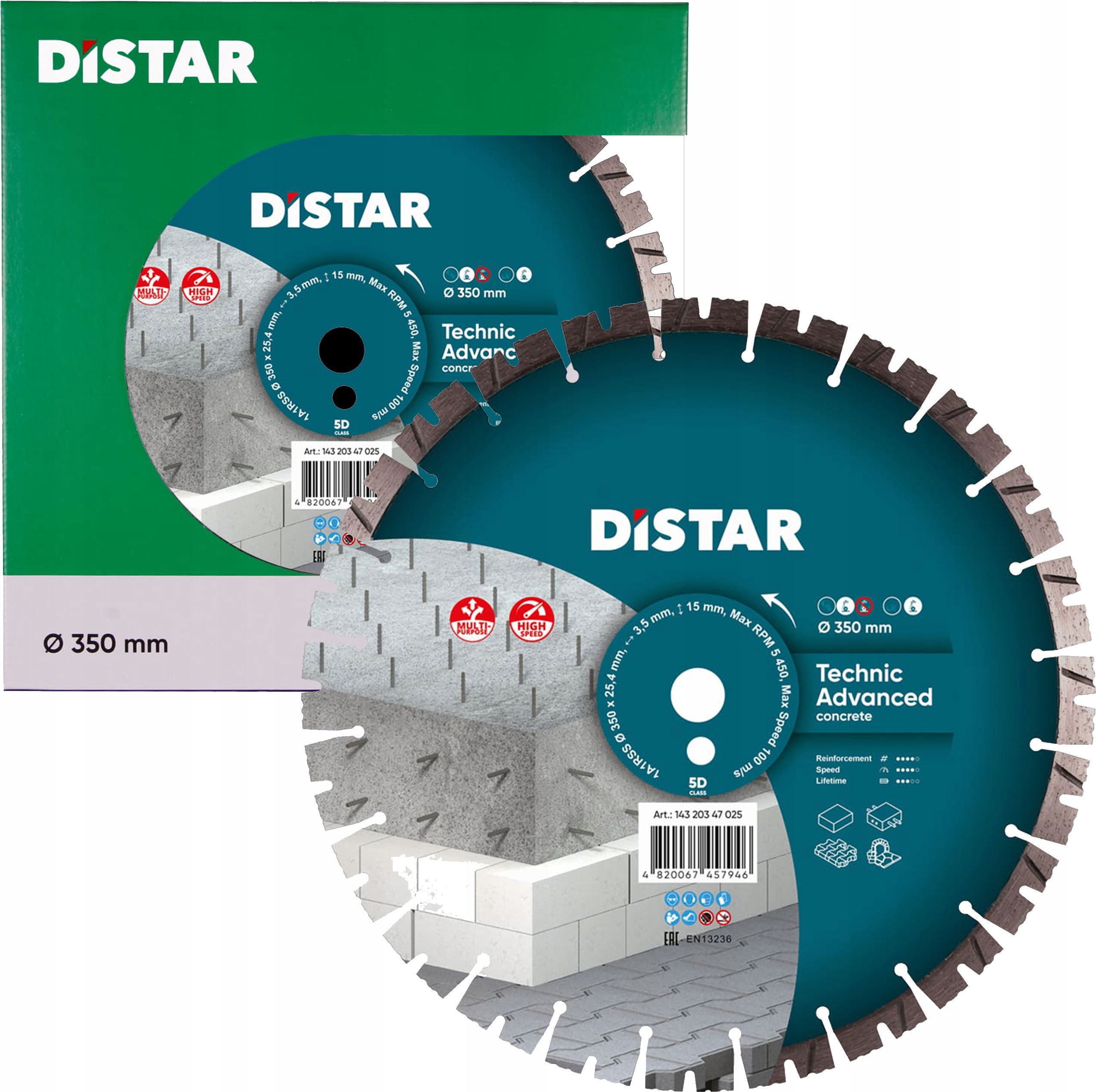 Diamantový Kotouč Distar 1A1RSS 350 Technic Advanced Beton Zbrojní Granit