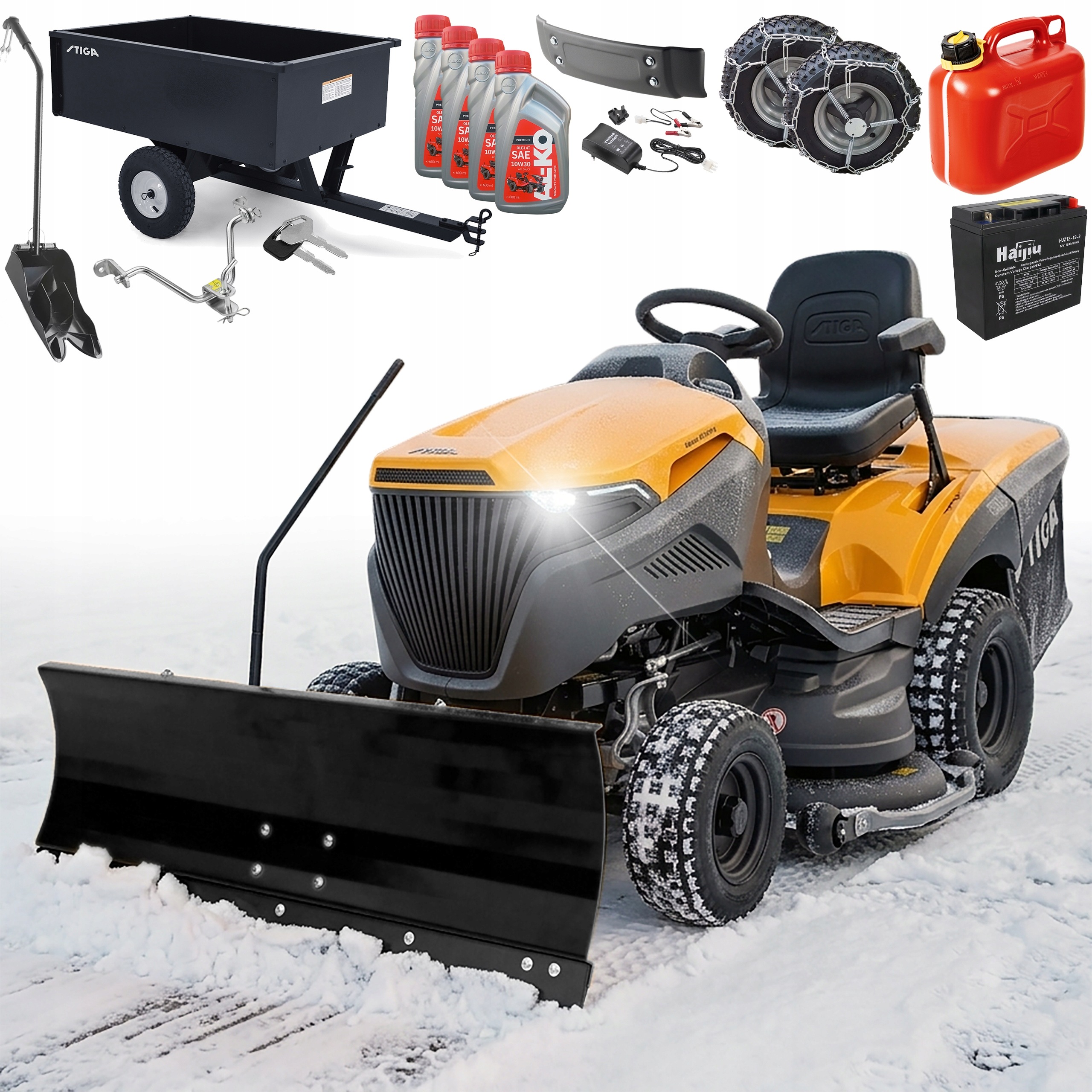 Traktor Kosiarka z Koszem Napęd 4x4 Stiga Estate 9122 Wx Honda Zestaw