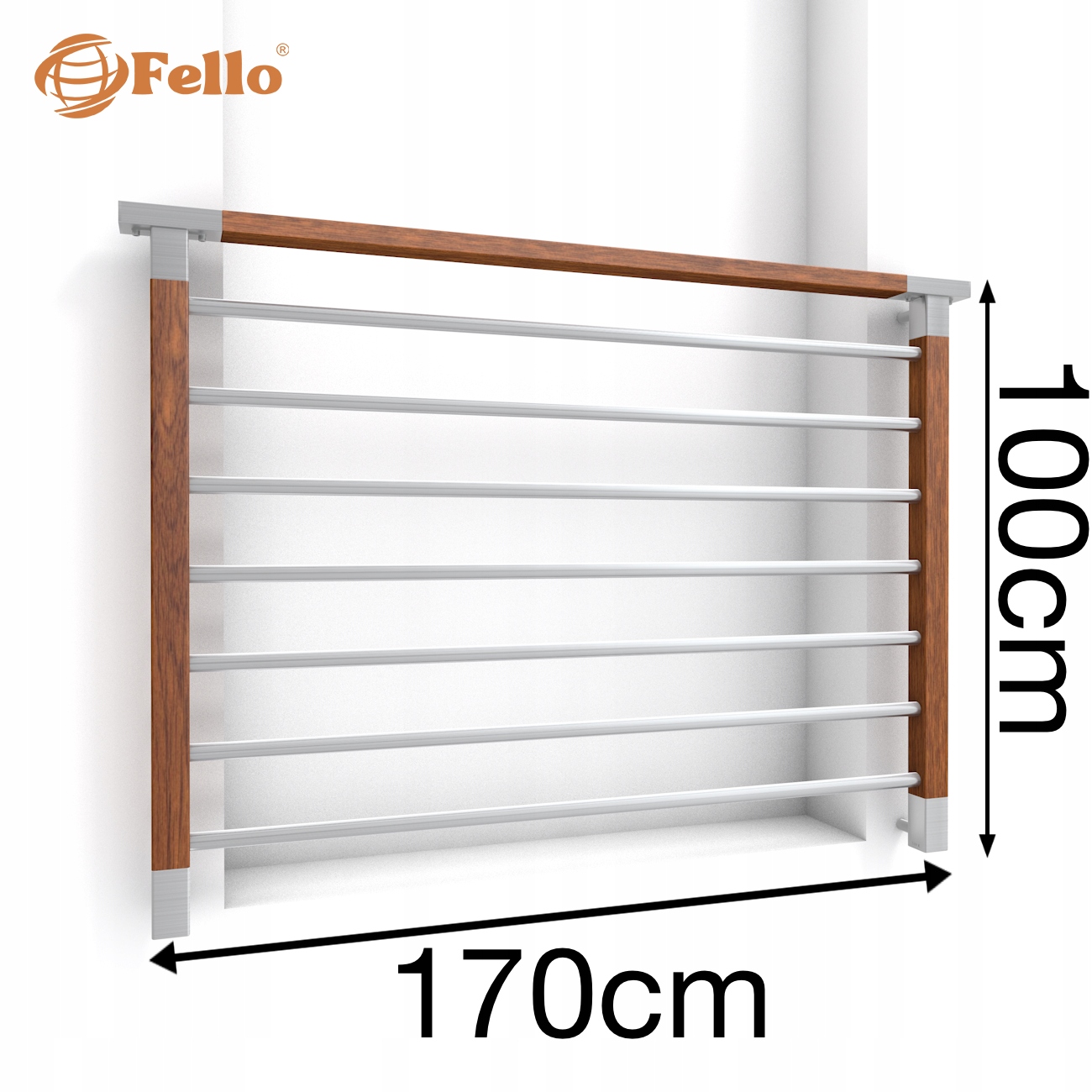 Standard Balkon Francuski 170cm Balustrada Derwno