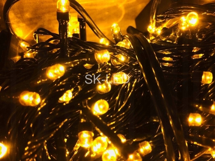 Lampki ŚWIATEŁKA na choinkę 100 LED ŻÓŁTE ZEWNĘTRZNE WEWNĘTRZNE Kod producenta L100Ż