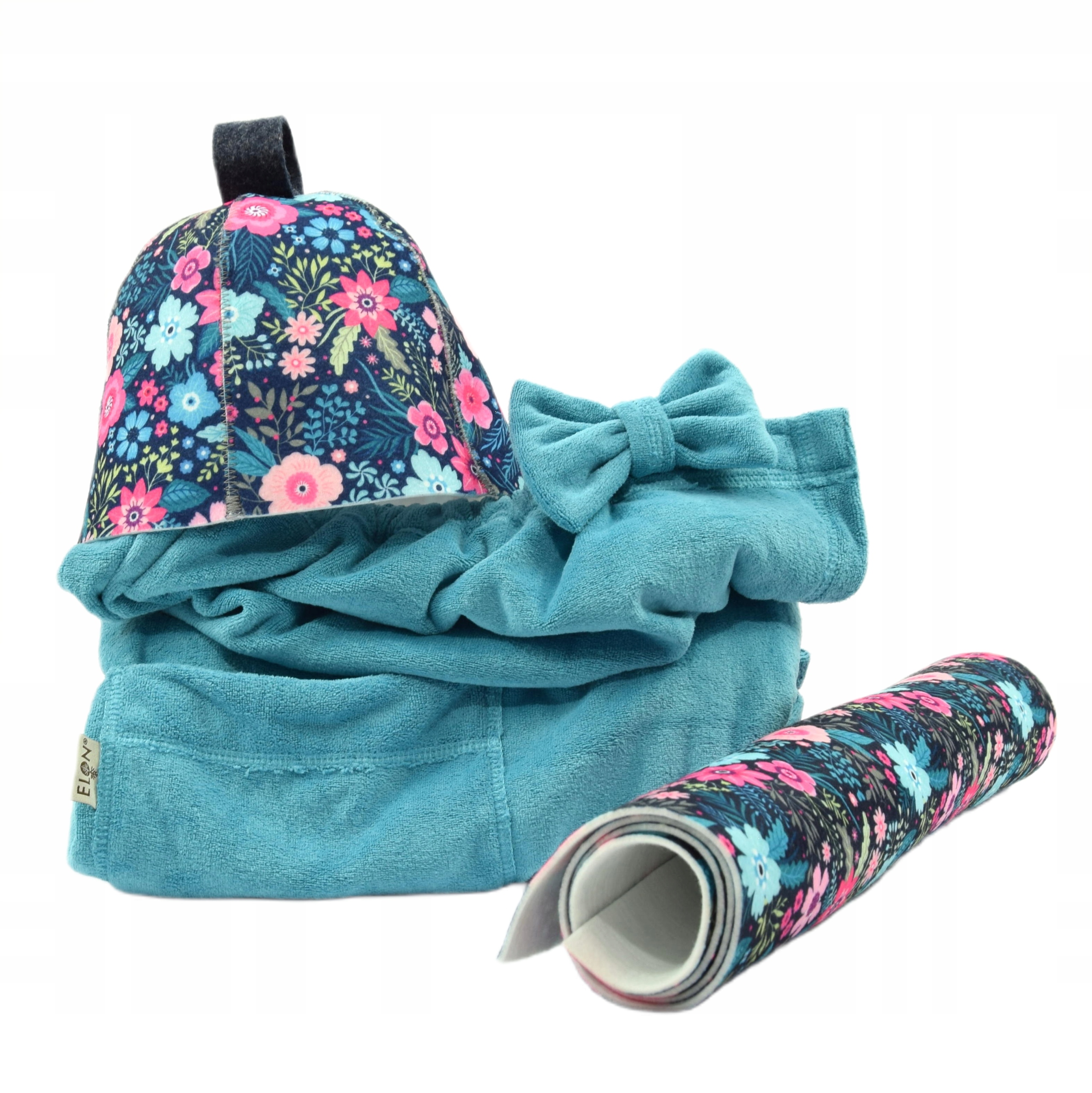 Dámský ručník do sauny Čapka Set dámský 3-dílný velikost L