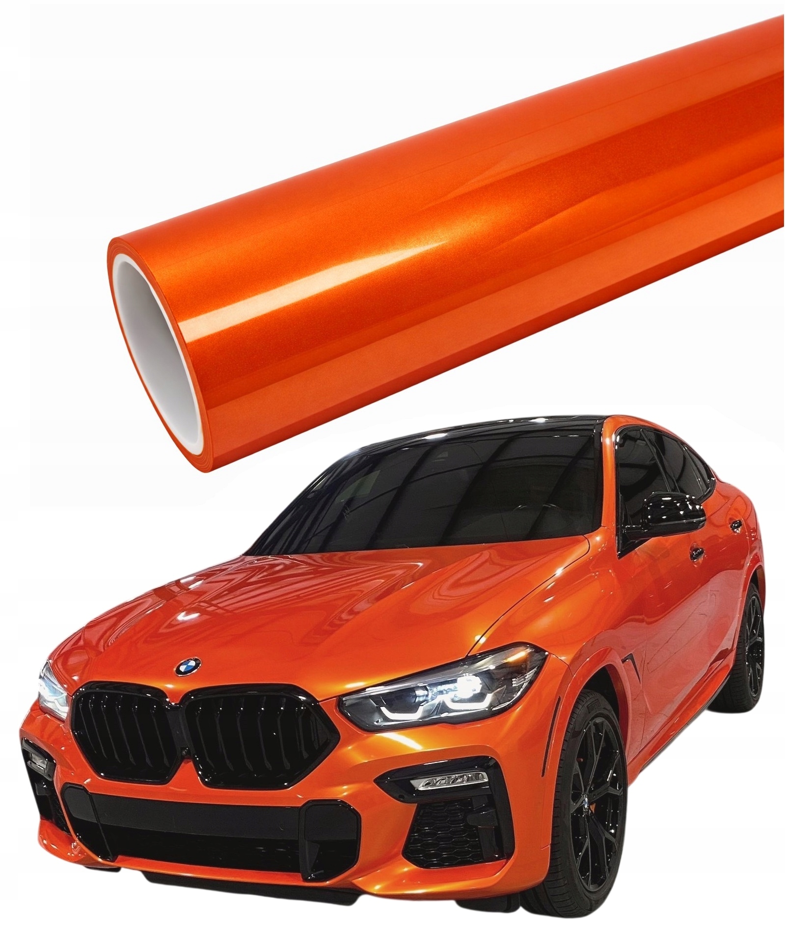 Fólie Oranžová Diamant Metallic 200 cm * 152 cm Lesklá Metalíza Automobilová