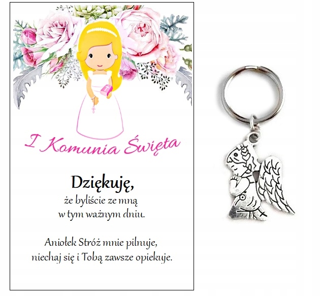 

Podziękowanie dla gości Aniołek Komunia Pamiątka
