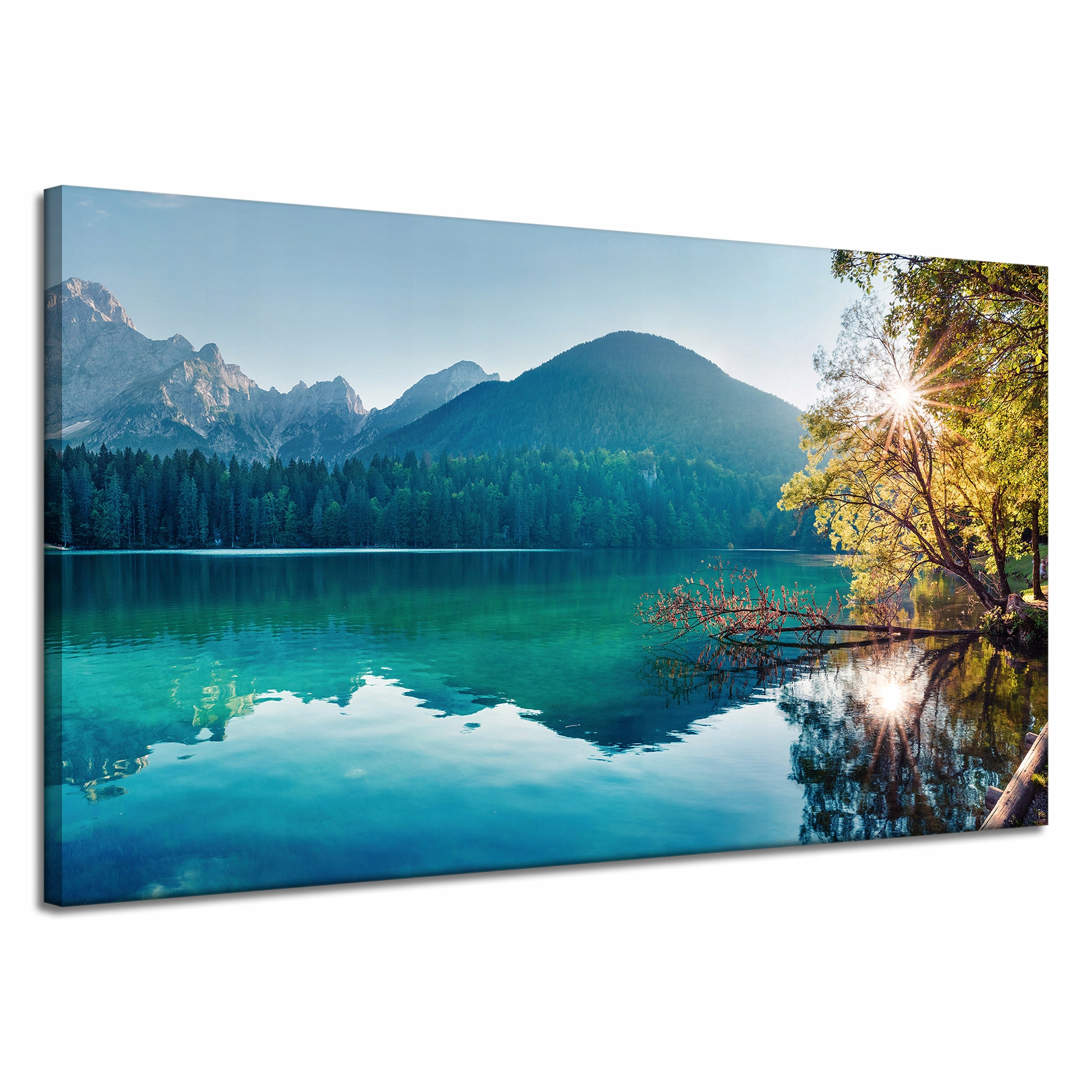 Obraz na plátně Slunce nad horami Jezero Voda Klid 120x70 cm