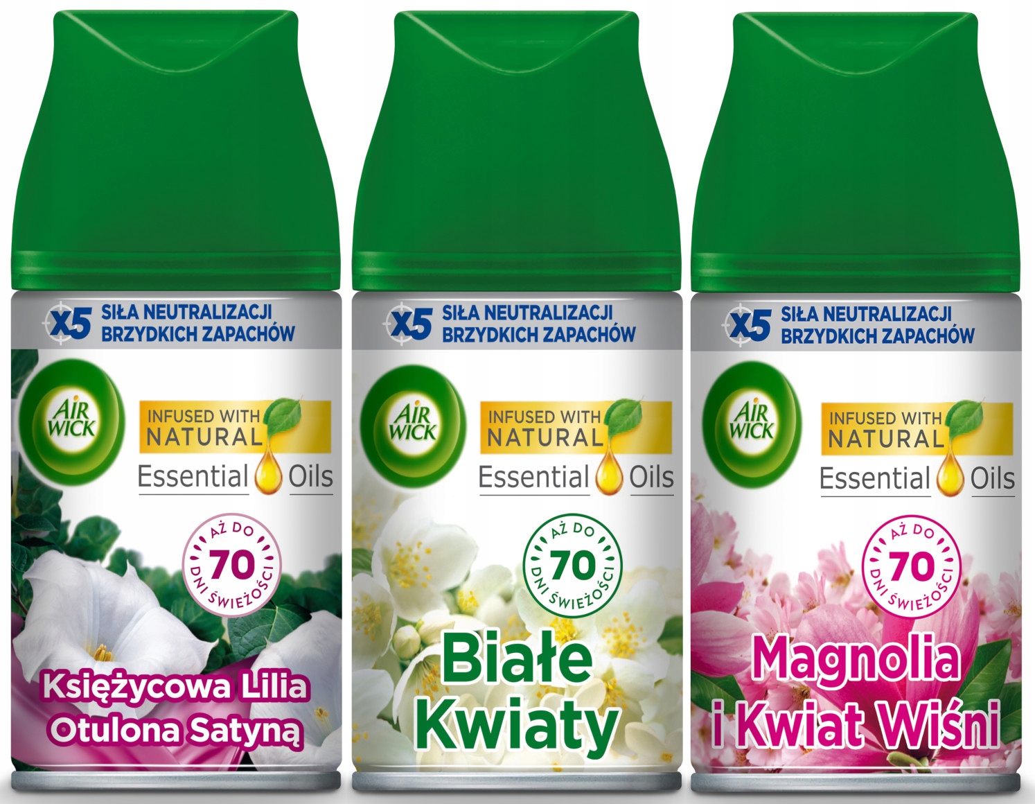 Levně Air Wick sada Freshmatic Osvěžovač vzduchu mix náplní 3 x 250 ml