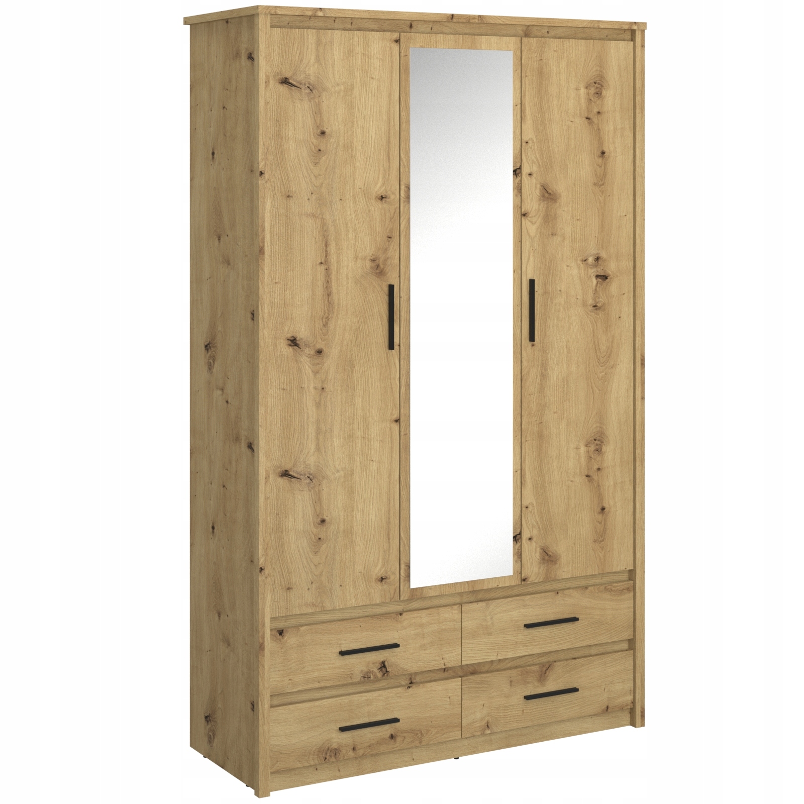 DUŻA SZAFA DO SYPIALNI 128 cm lustro szuflady