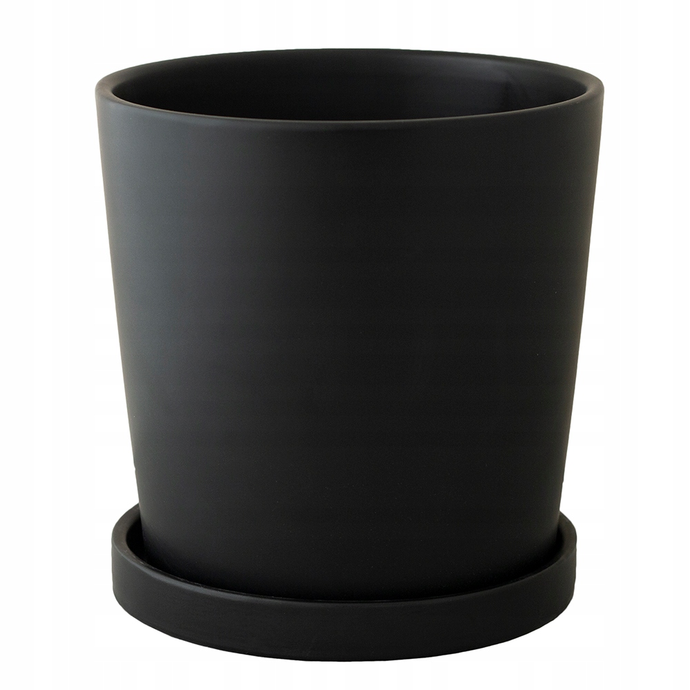 Květináč Istad XL s podstavcem Černý Mat průměr 19 Cm