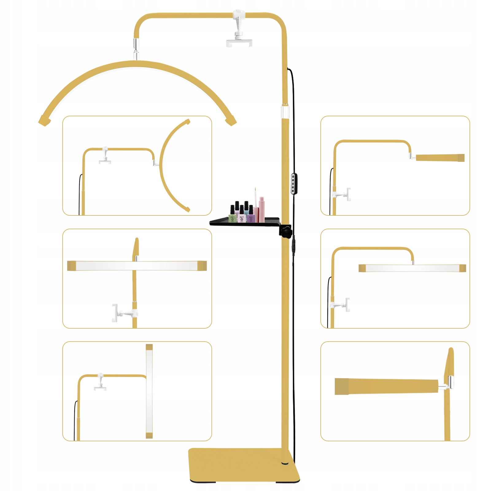 Kosmetická Led lampa bez stínu Moon pro líčení nehtů Řas 45W dálkové ovládání
