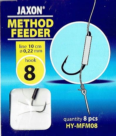 Haczyki Method Feeder Jaxon 8 szt. z przyponem i igłą Hy-mfm rozmiar 8