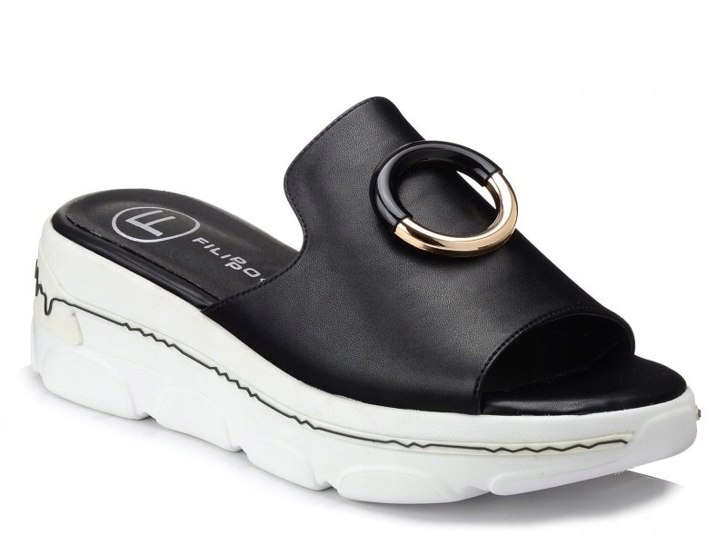 

Klapki damskie na koturnie Filippo Dk 2318/21 39