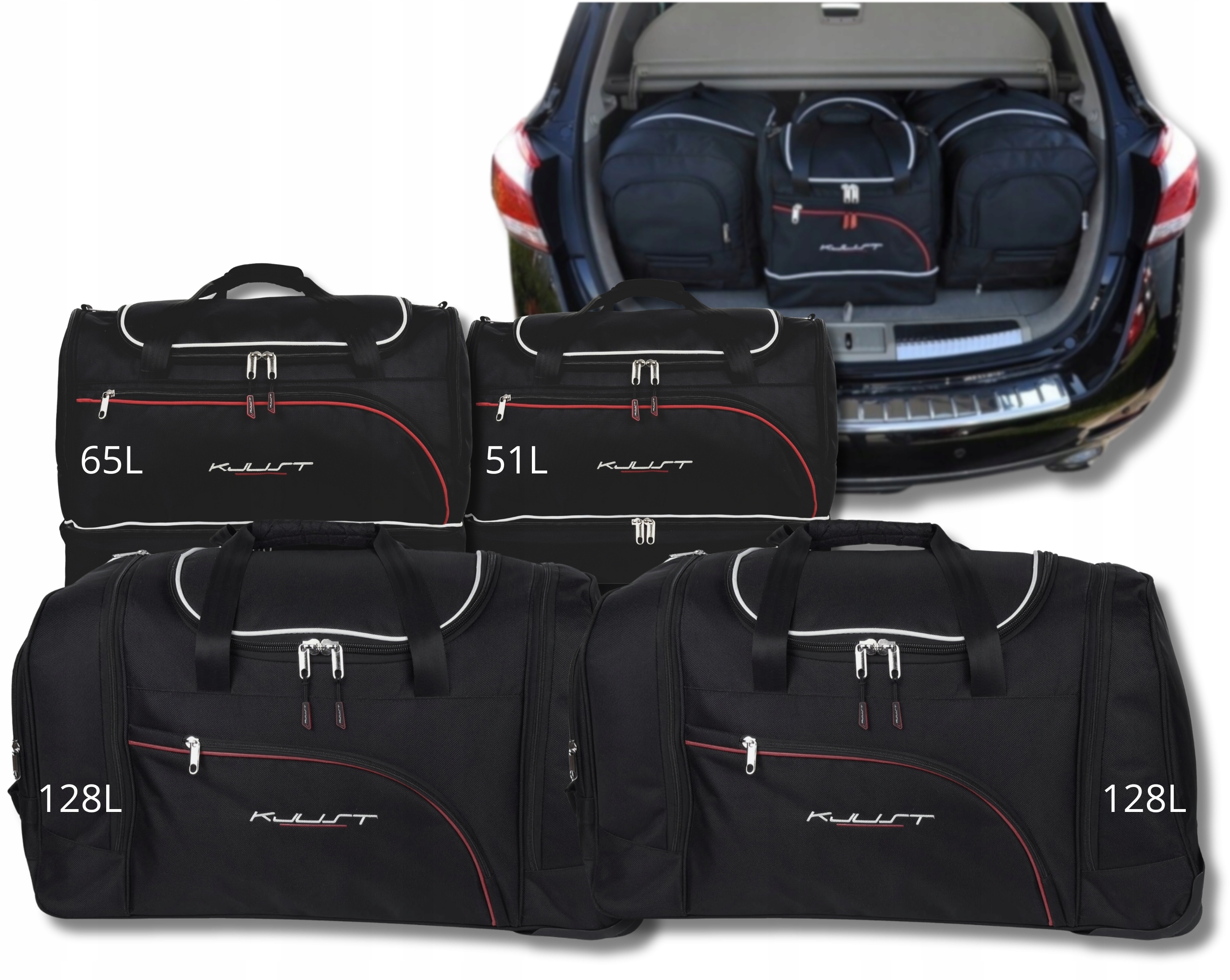 Sada tašiek Komplet Kjust do kufra Nissan Murano 2008-2015 4 ks