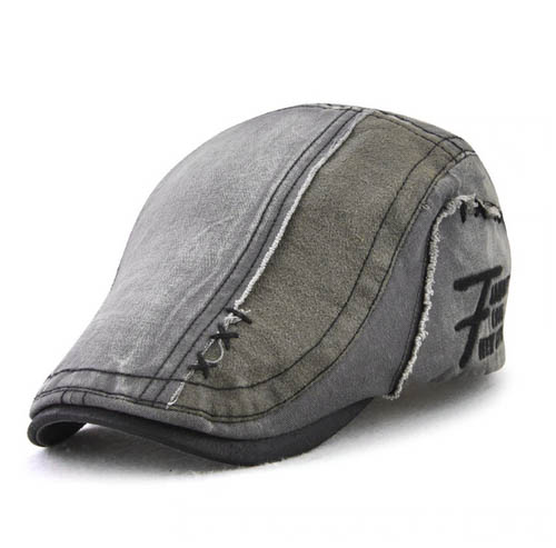 

Czapka Z Daszkiem Kaszkiet Jeans Szary Bawełna