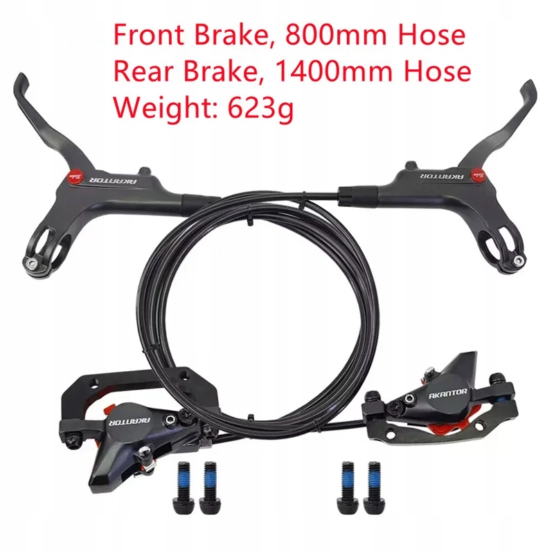 2 Piston Mountain Bicycle Disk Brake Calipers Handle Hydraulic Pressure AM