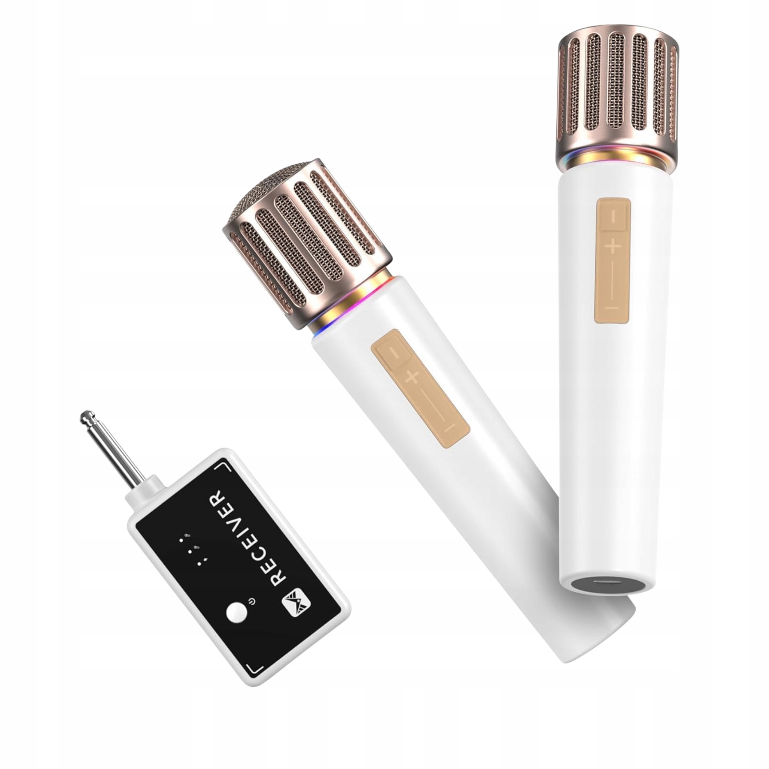 Mikrofony pro Karaoke Echomussy YA-0008NEW Bílé Kompletní sada 2 ks