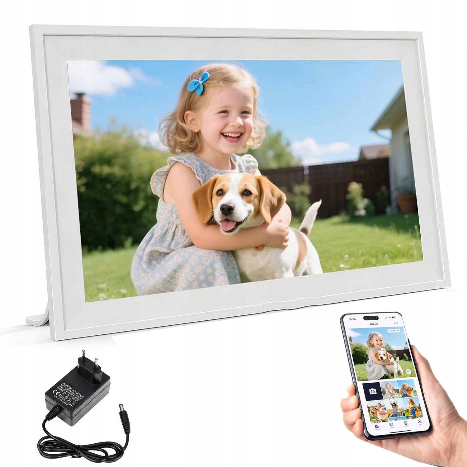 Digitální Fotorámeček Wifi S Aplikací 32GB 15,6" Rgb 1920x1080 Fhd Dotyková Obrazovka