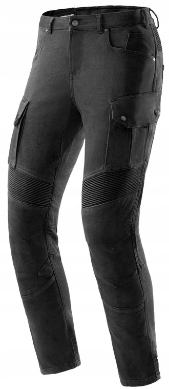 Rebelhorn Faster Čierne Džínsy Pánske Motocyklové Nohavice Čierne