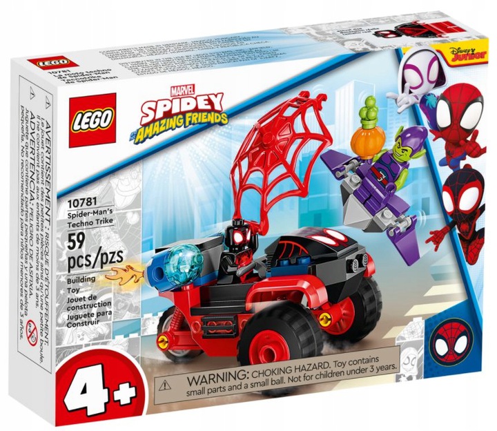Lego Techno Tříkolka Spiderman-man Sada 10781