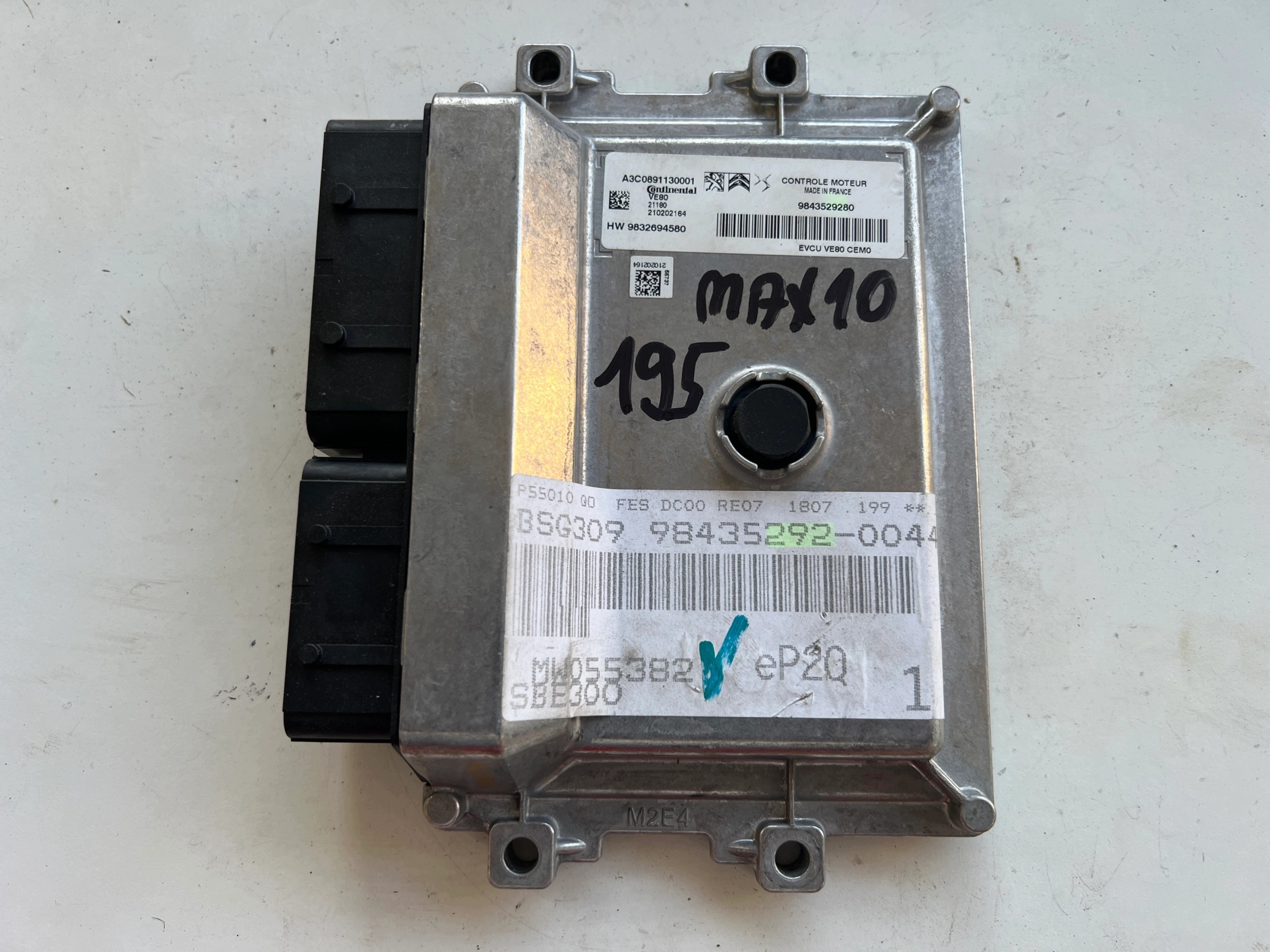 OPEL MOKKA A3C0891130001 9843529280 9832694580 computer ECU