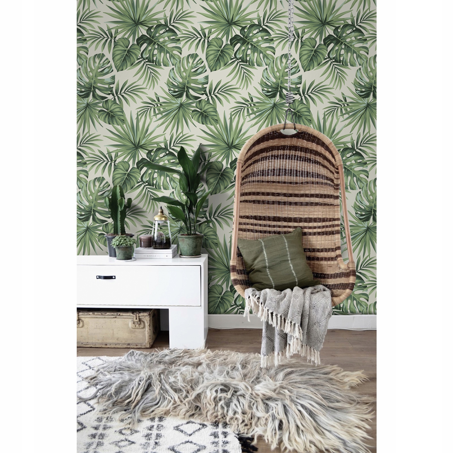 

Tapeta flizelinowa Tropikalny wzór dłoni 250x104cm