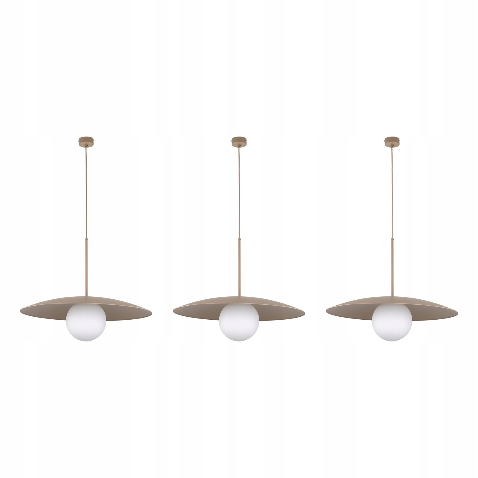 Tk Lighting Sada 3x Závěsná lampa Slate Sabia Glass 10910