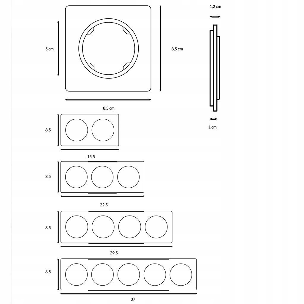 Ramka pojedyncza, szklana, biała, OVAL, Electromalt, OVA1001GW EAN (GTIN) 5350673900035