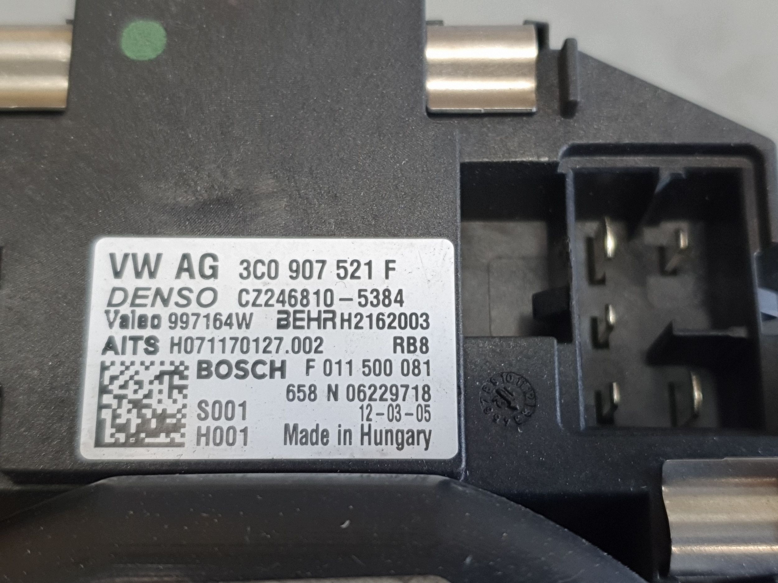 Volkswagen PASSAT CC heating air conditioning devices 3C1820015T