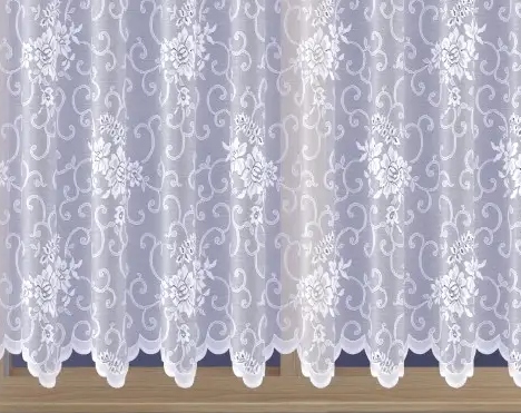 Mg Záclona 660/085 Bílá 300x250 cm Hotová Obšitá M