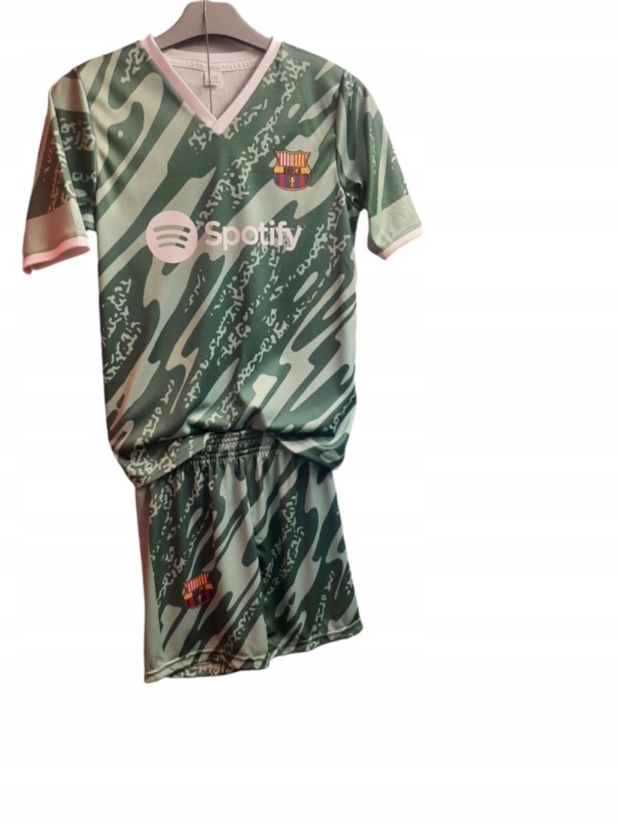 Dziecięcy komplet piłkarski Szczęsny Barcelona 2025 164 zielony