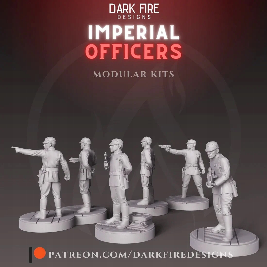 Imperial Officers model pasuje do gry StarWars Legion 5 System Star Wars Legion