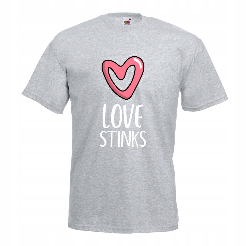 

Koszulka love stinks miłość śmierdzi XXL szara